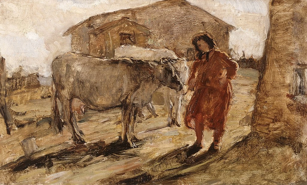 Contadina con due mucche - Museo Civico di Modena